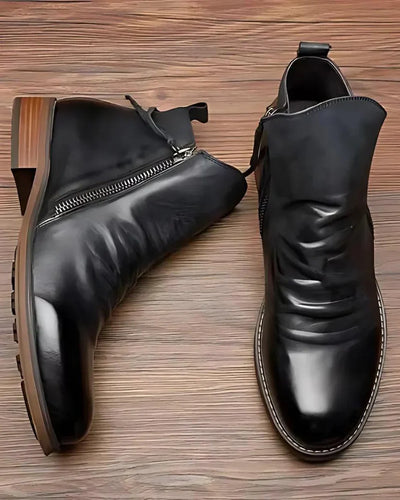 Leonardo™ Zippered Leather Boots