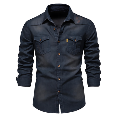 Marcos™ Long-Sleeve Cotton Denim Shirt